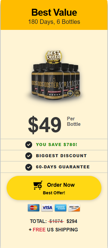 Booster XT 6 Bottle Price